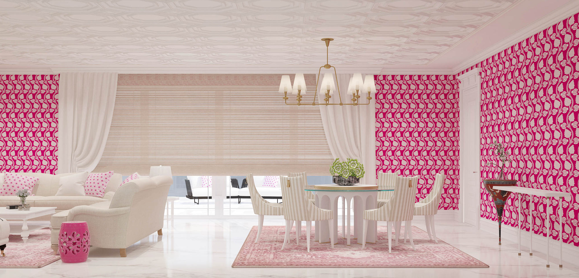 Angoori | Gauze | Fuschia