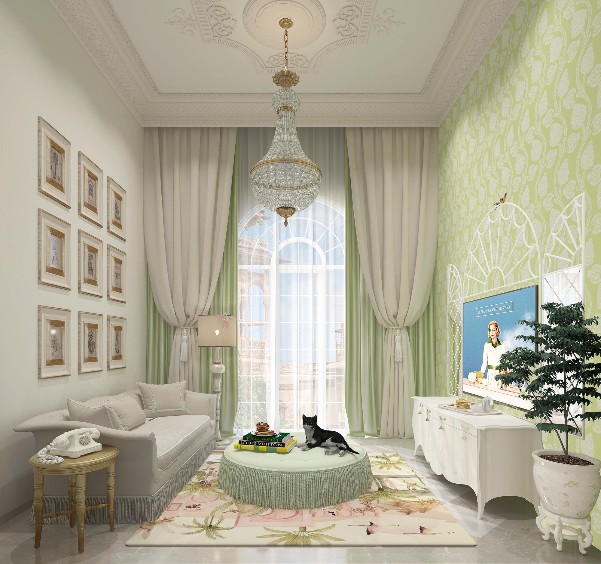 Angoori | Gauze | Lime