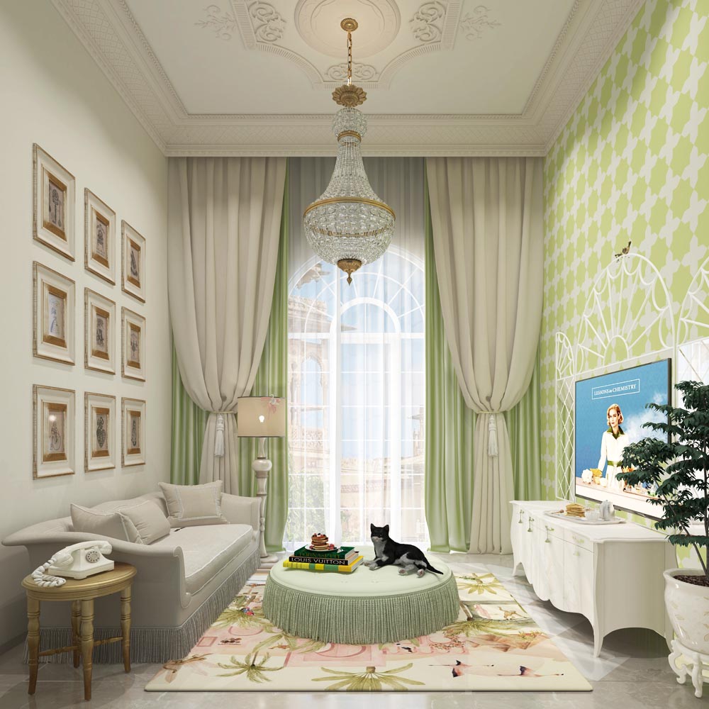 Tabriz | Gauze | Lime