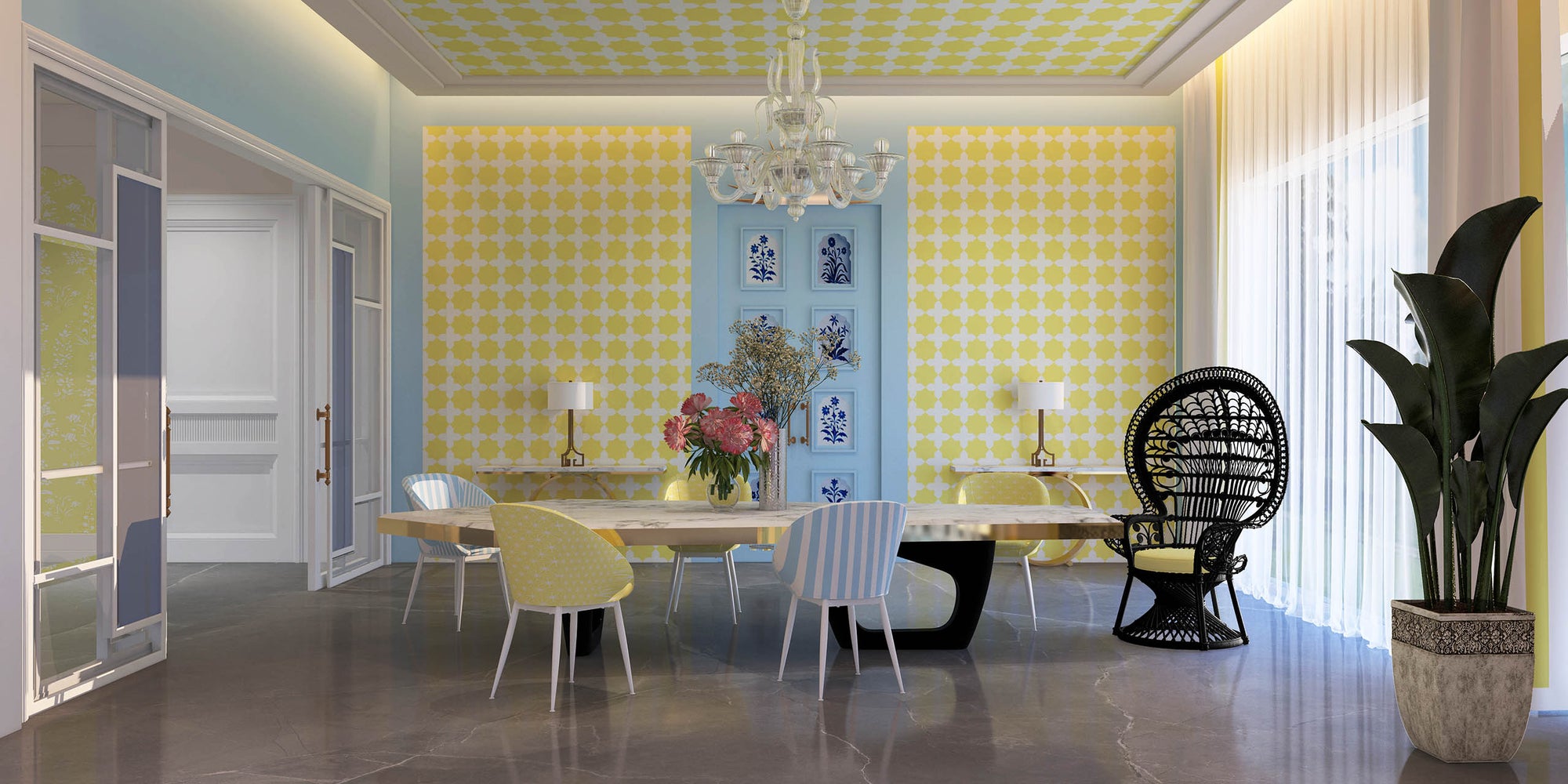 Tabriz | Gauze | Lemon