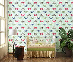 PAPILLON | LAWN | MINT | WALLPAPER