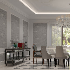 Bahaar | Lustre | Grey | Wallpaper