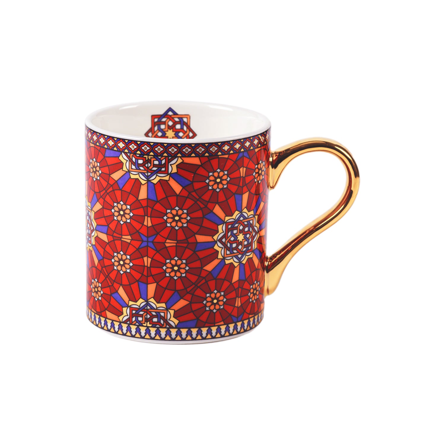FEZ - MUGS WITH GOLD ACCENT - SET OF 2
