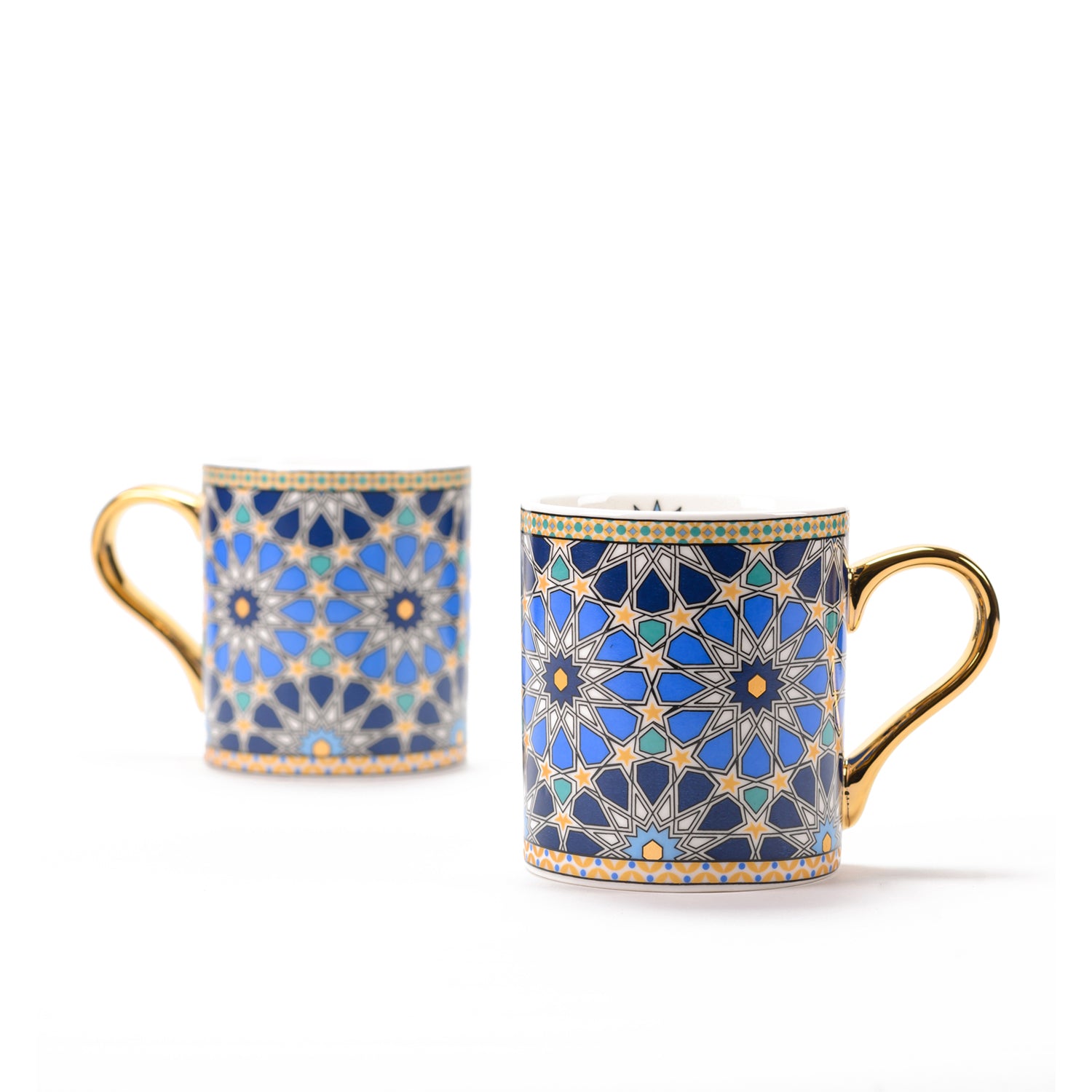 MOROCCO - MUGS WITH GOLD ACCENT - SET OF 2