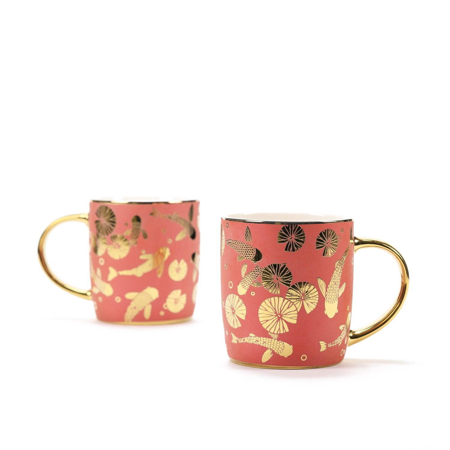 KOI (TERRA) - MUGS WITH GOLD ACCENT - SET OF 2