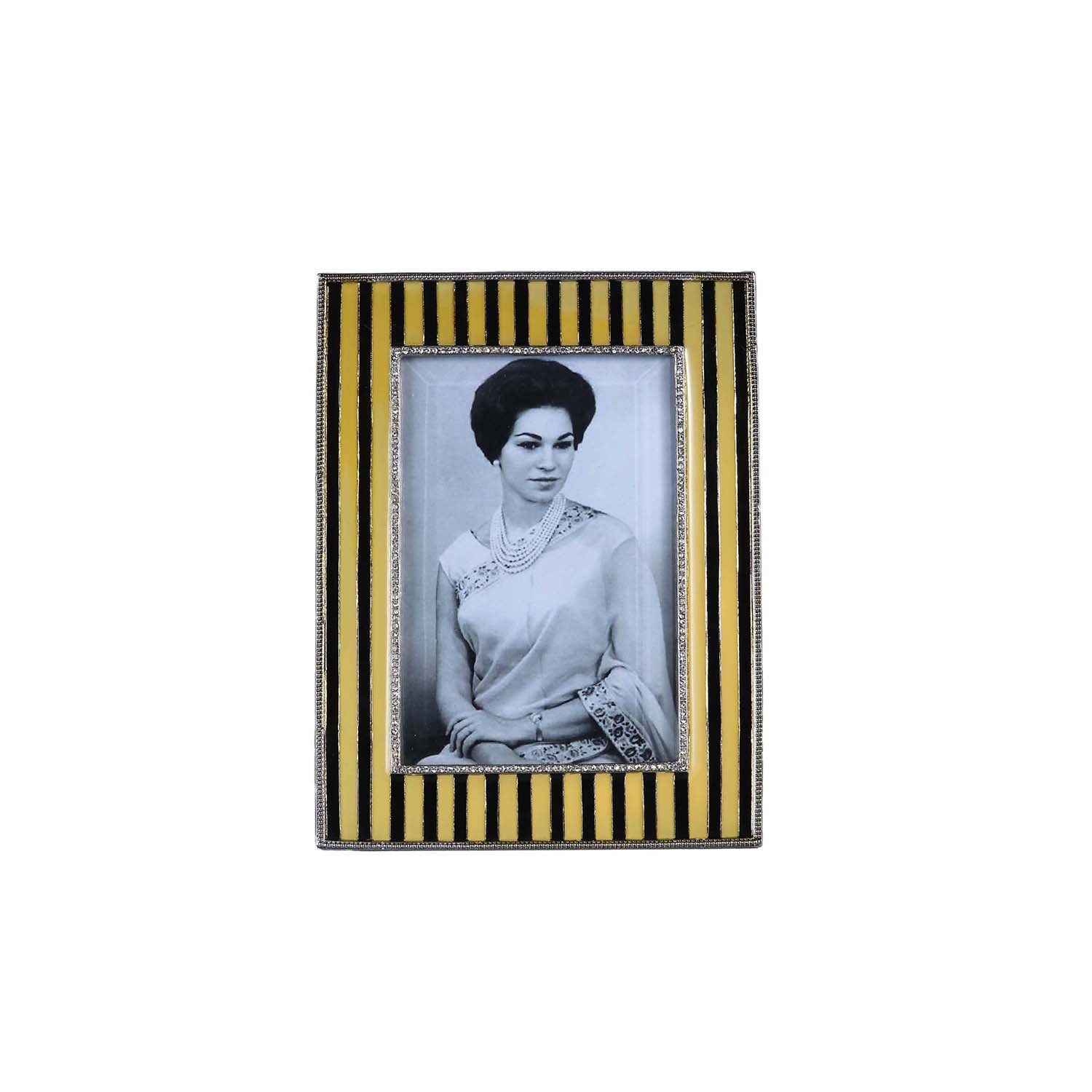 Truman Enameled Gold Photo Frame - Medium