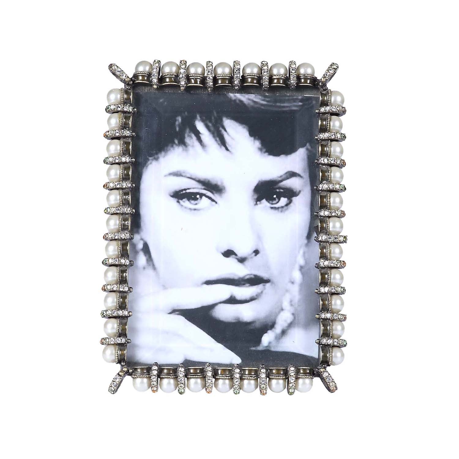Bangle Swarovski & Pearl Photo Frame - Medium