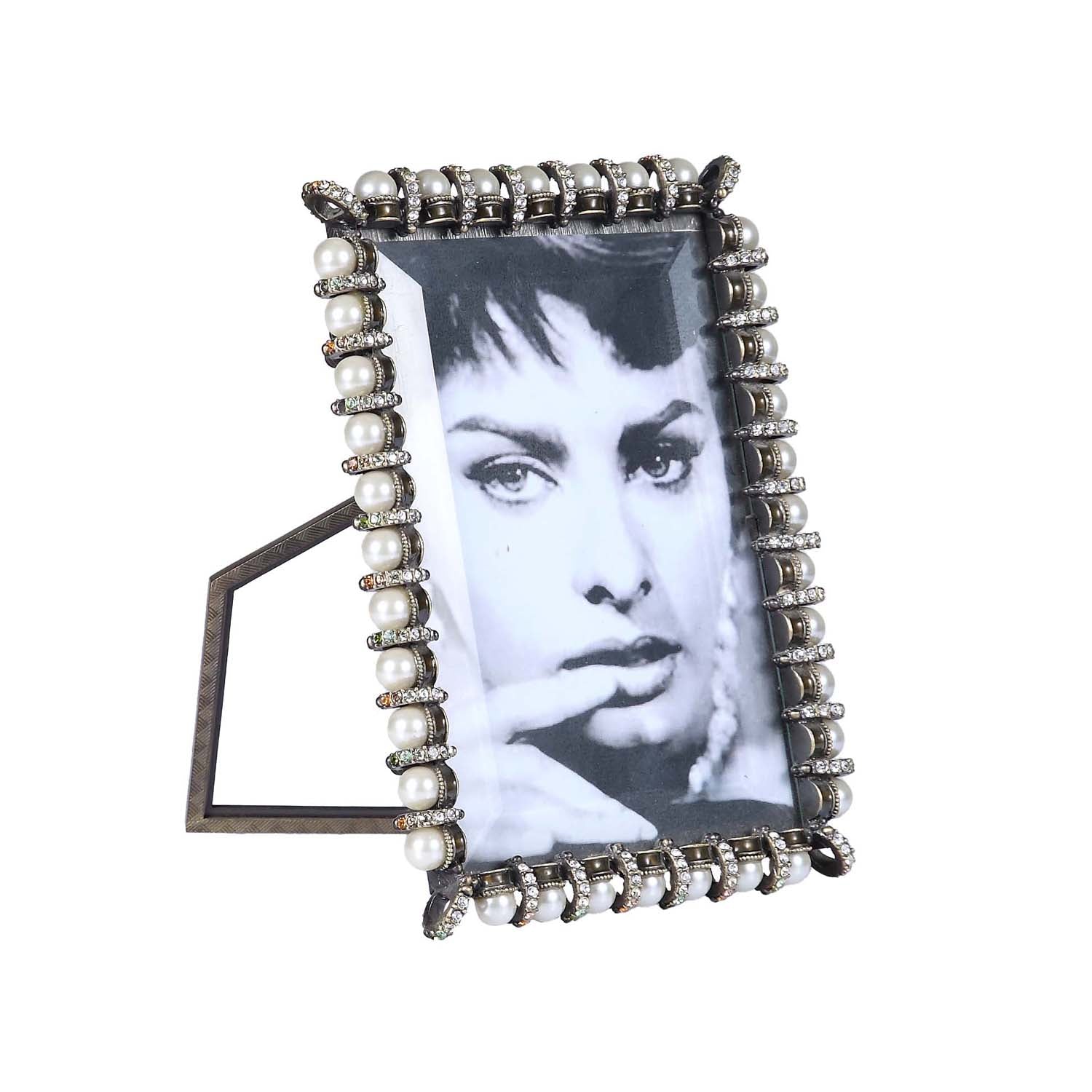 Bangle Swarovski & Pearl Photo Frame - Medium
