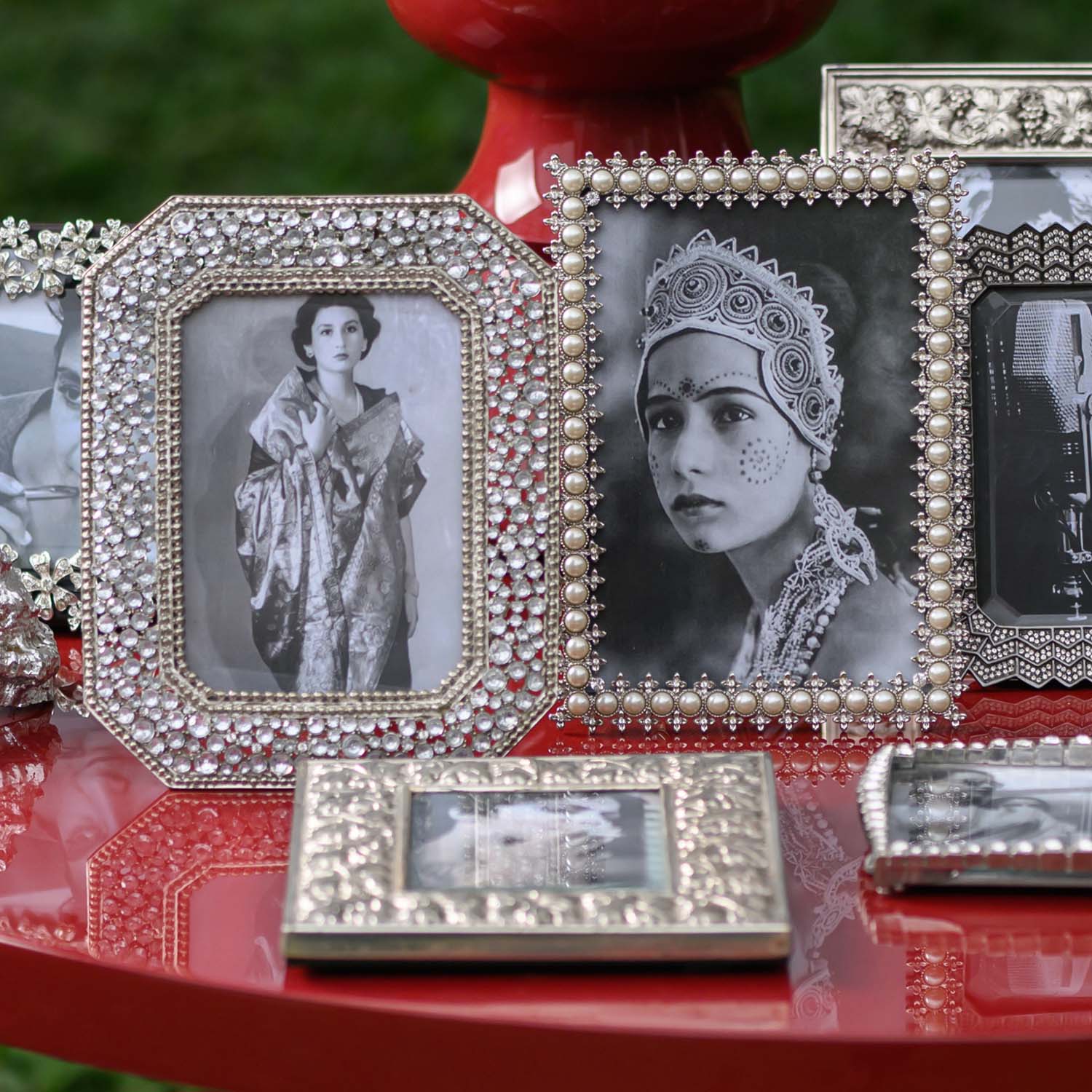 Ray Swarovski & Pearl Photo Frame - Large