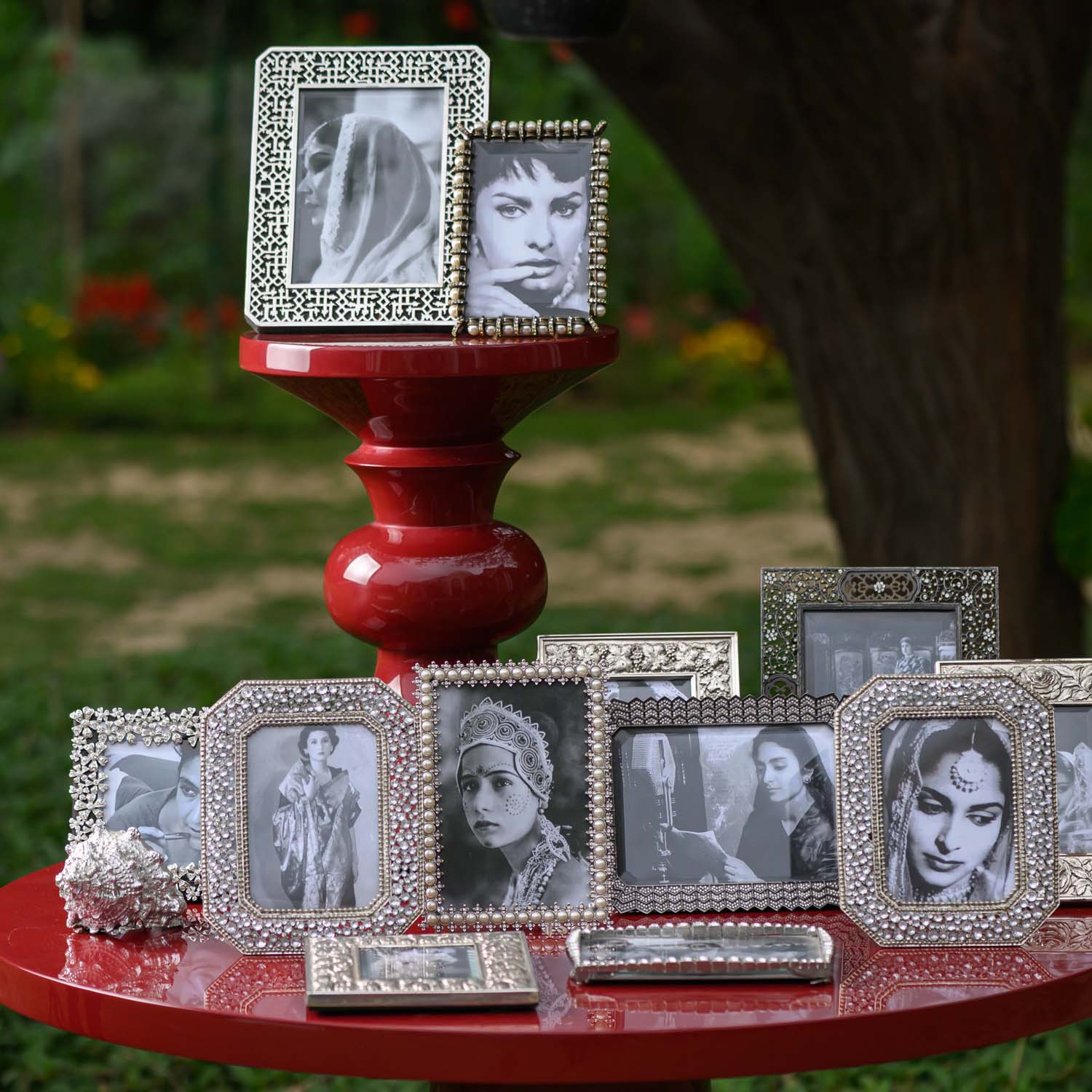 Deco Noir Silver Photo Frame - Large
