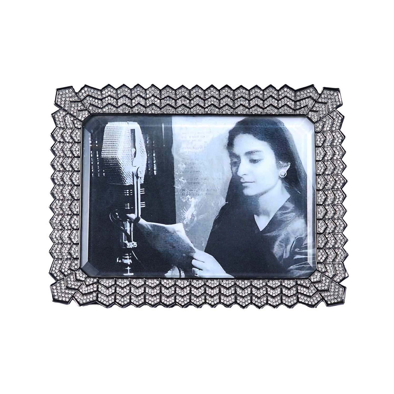 Deco Noir Silver Photo Frame - Large