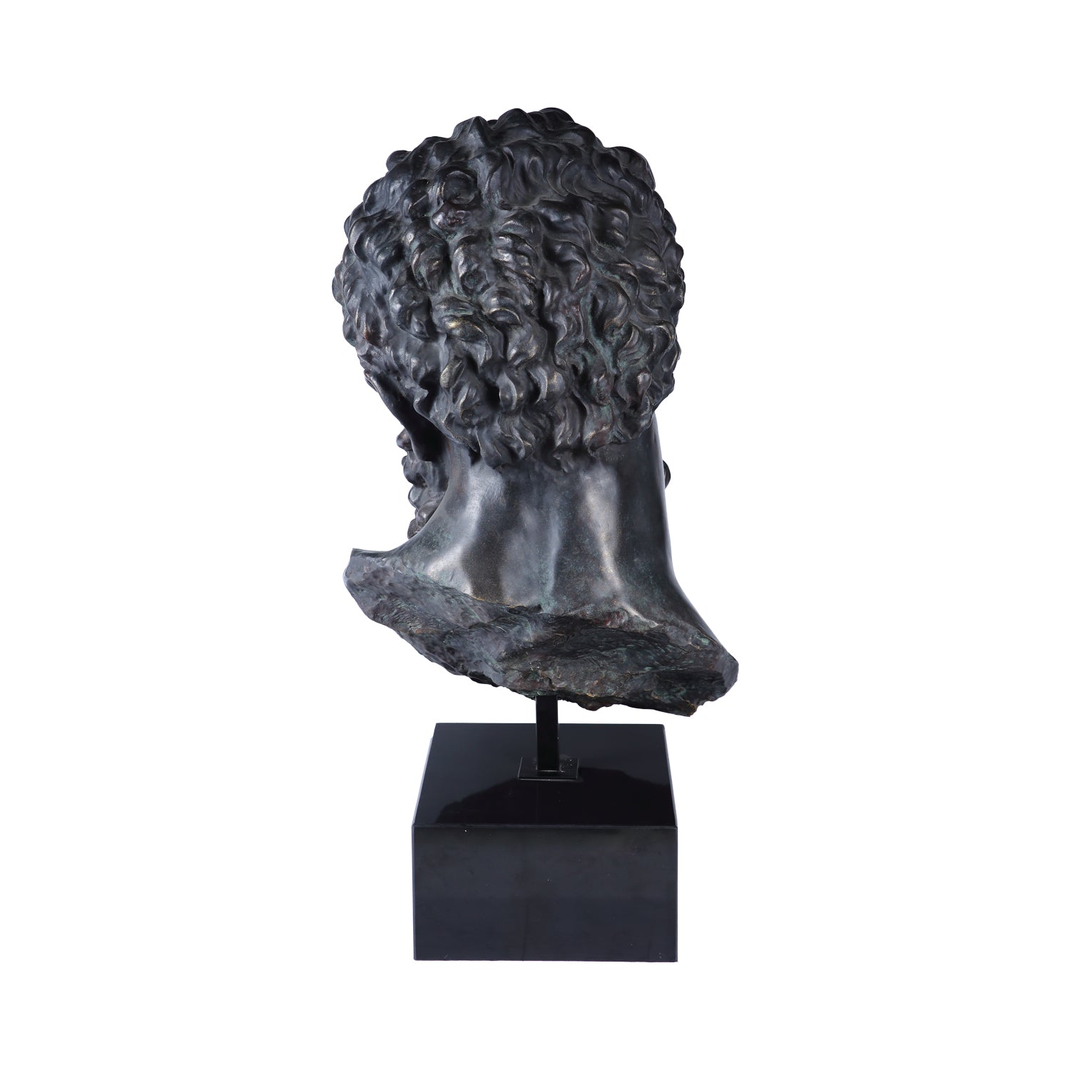 HERCULES HEAD LARGE ON MARBLE BASE