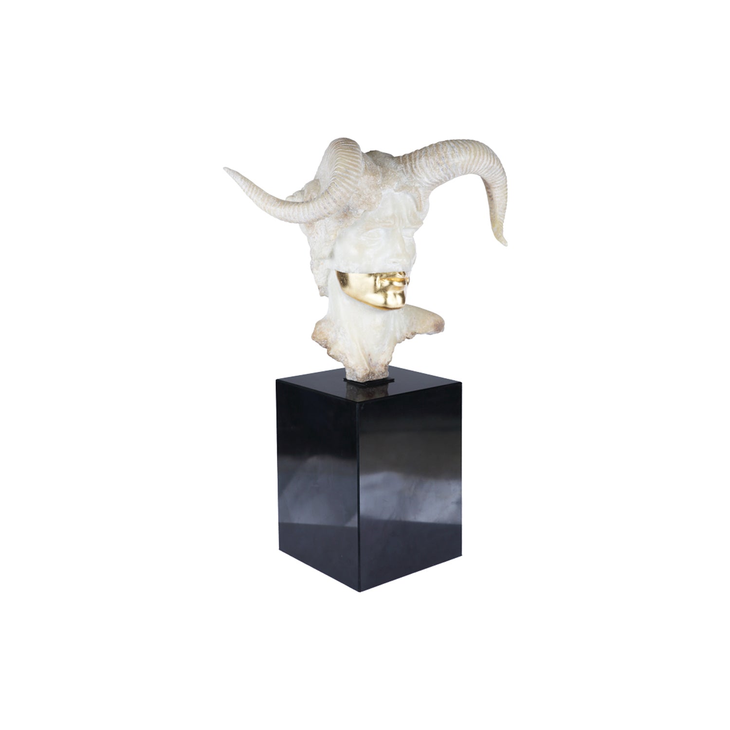 DAMIAN BUST SCULPTURE ON MARBLE BASE