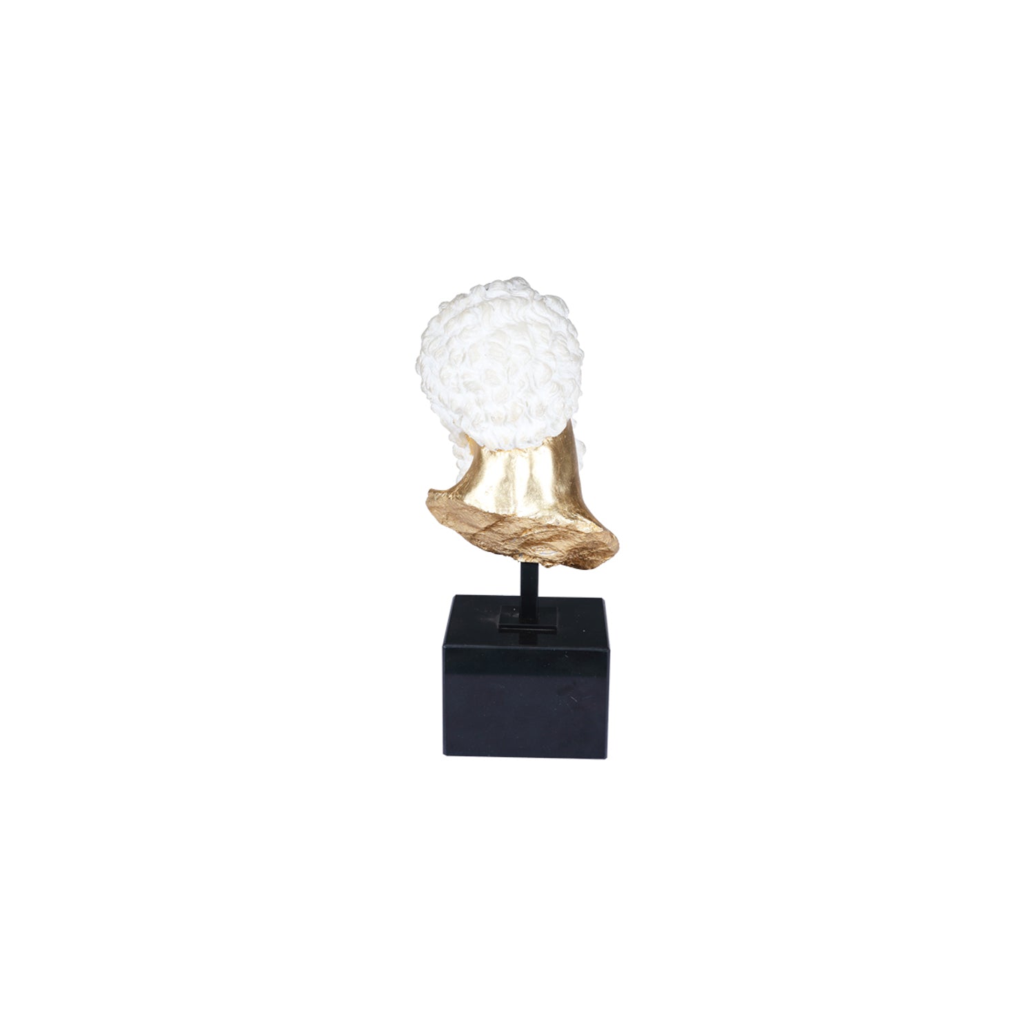 HERCULES BUST SCULPTURE MEDIUM ON MARBLE BASE