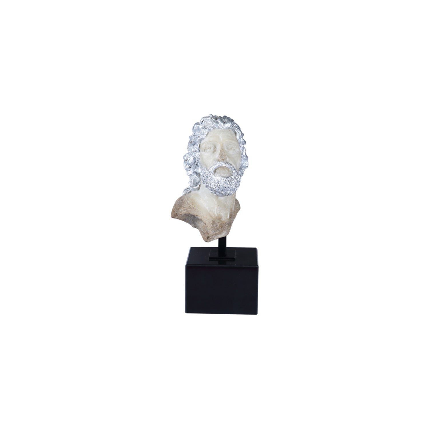 ANCIENT PREACHER SCULPTURE MEDIUM ON MARBLE BASE