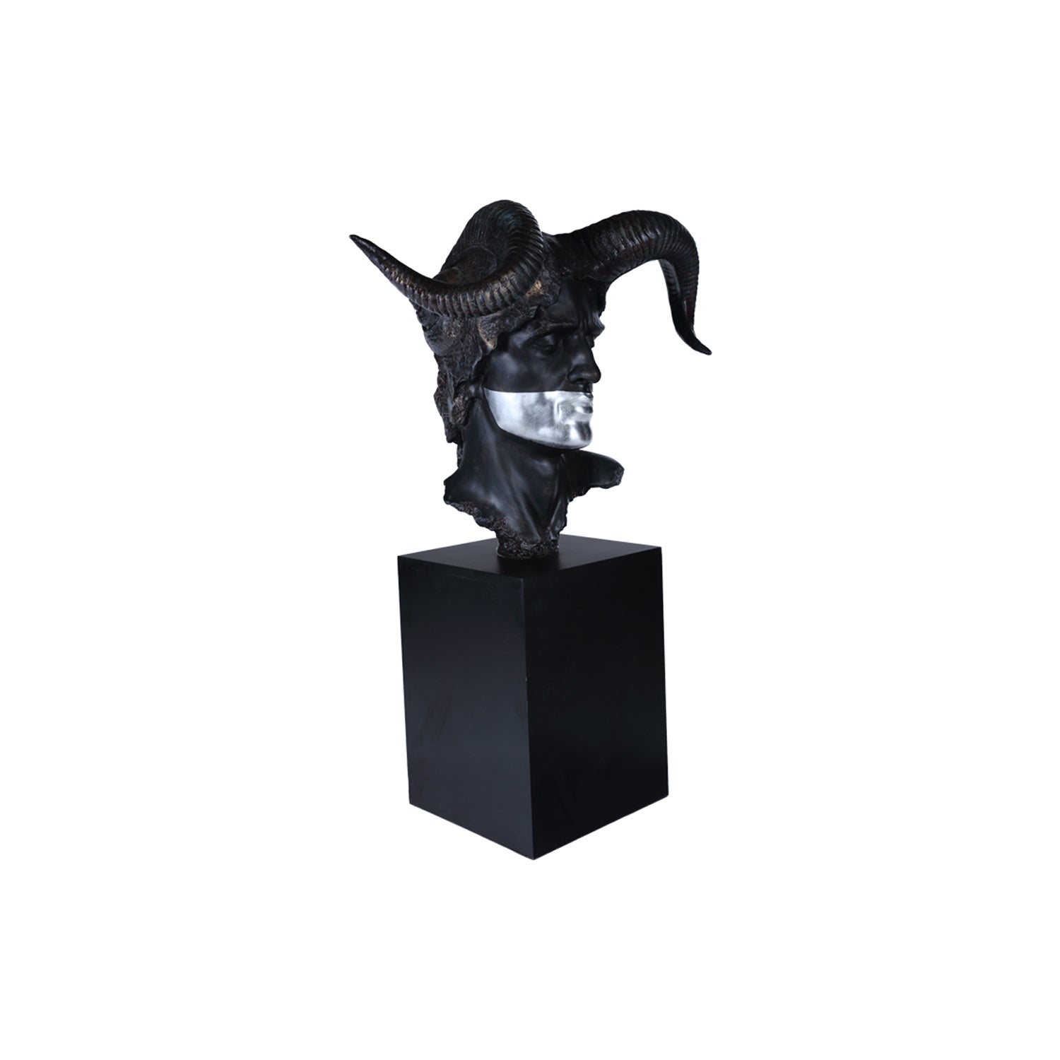 DAMIAN BUST SCULPTURE ON METAL BASE