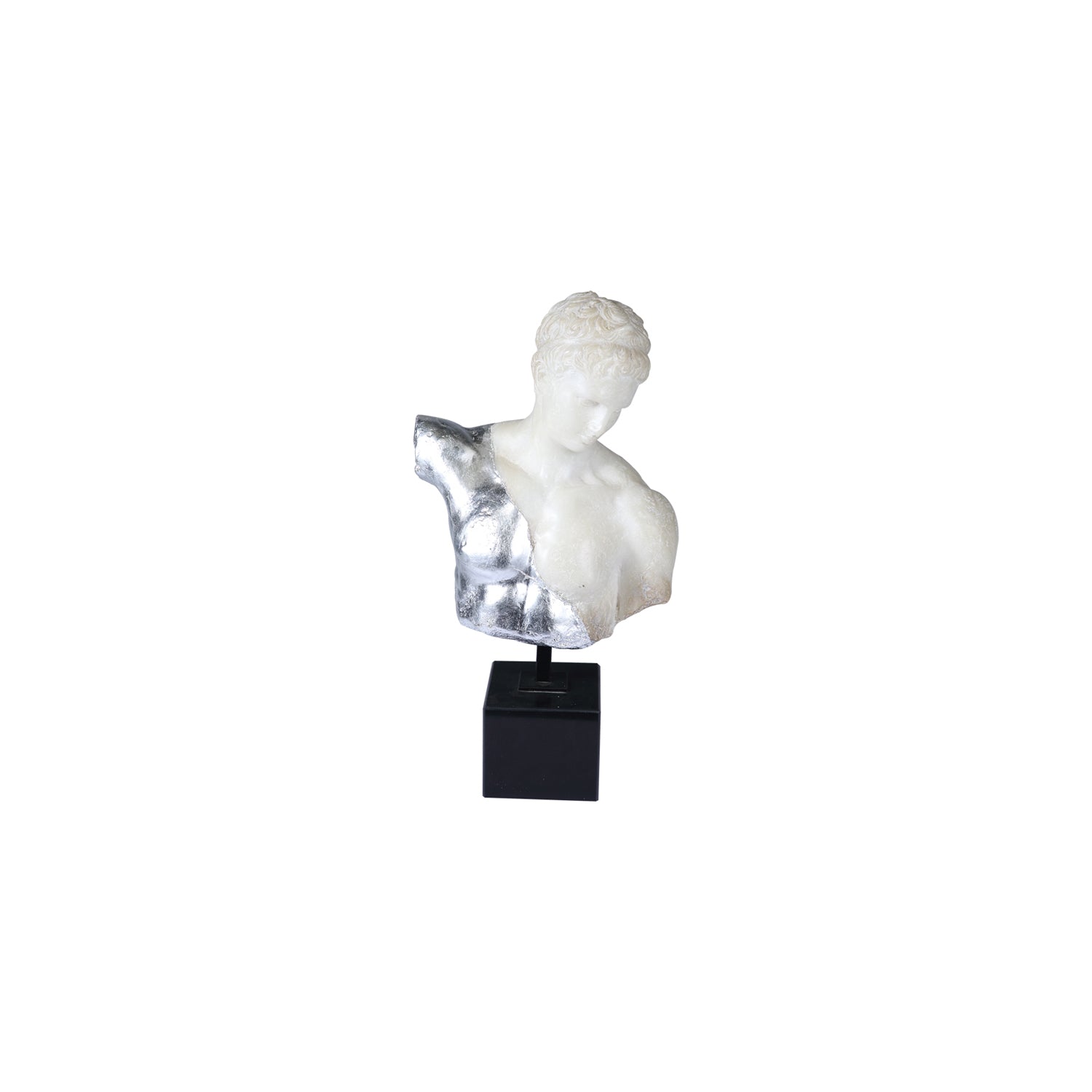 ANTINOUS FARNESIO BUST SCULPTURE ON MARBLE BASE