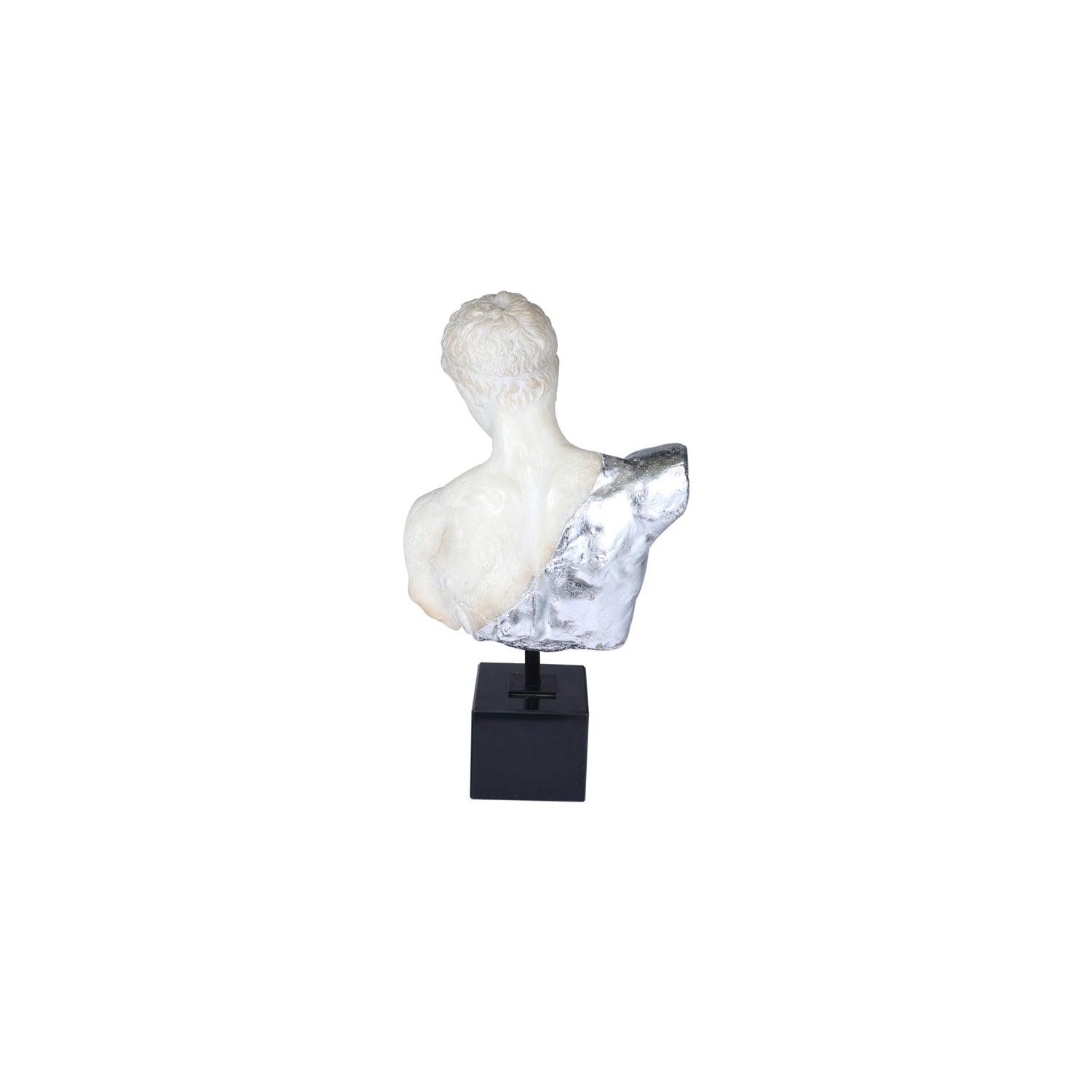 ANTINOUS FARNESIO BUST SCULPTURE ON MARBLE BASE
