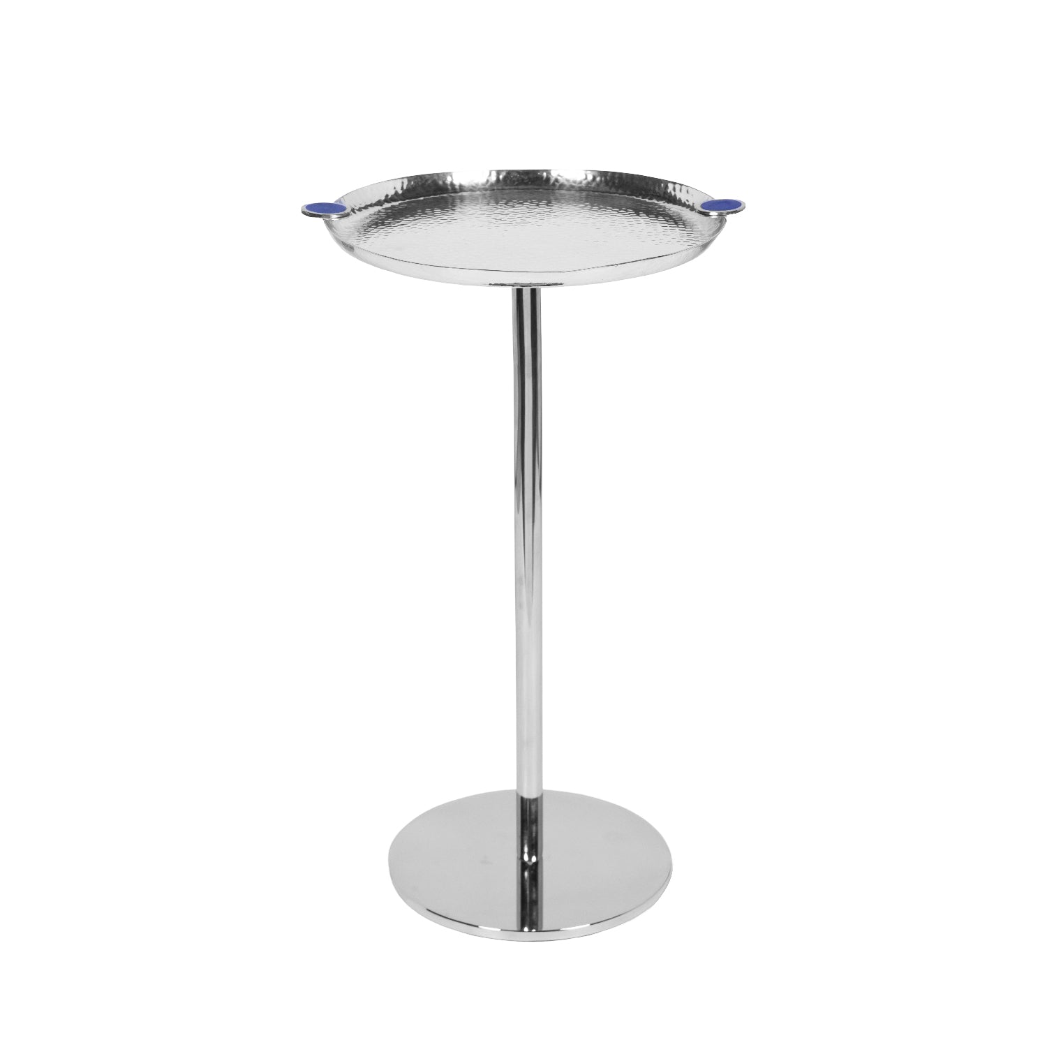 THAALI PEG TABLE 02 - HAMMERED METAL WITH SEMI PRECIOUS ACCENTS