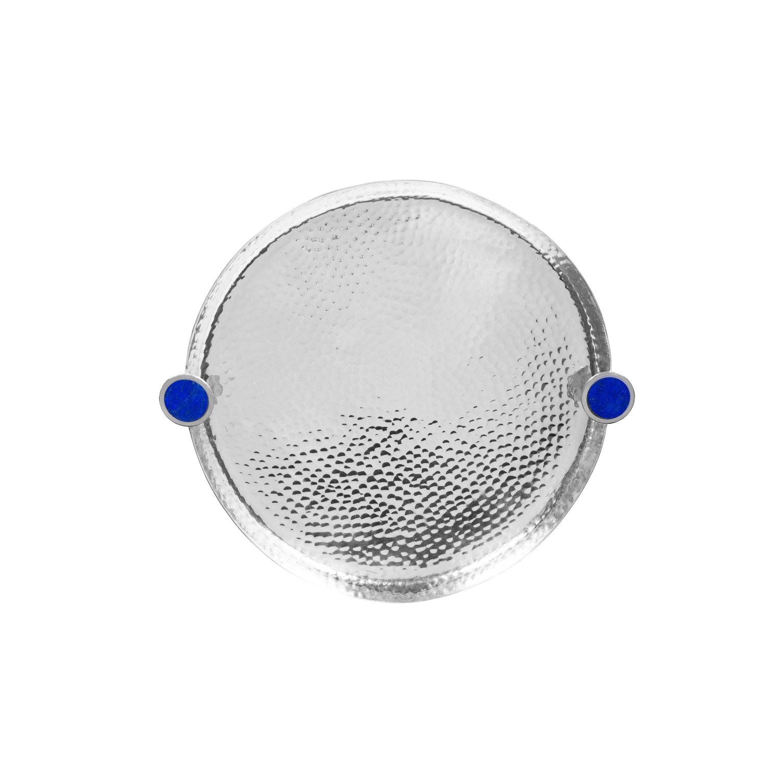 THAALI PEG TABLE 02 - HAMMERED METAL WITH SEMI PRECIOUS ACCENTS