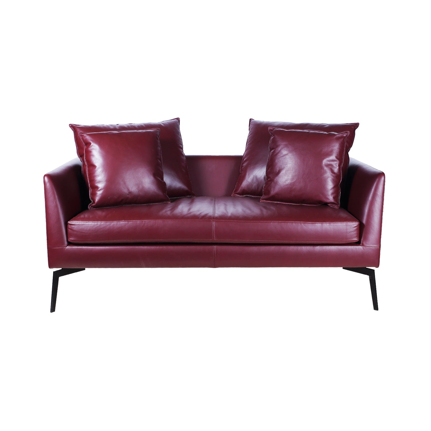 SOFA - PURE LEATHER WITH METAL ACCENTS