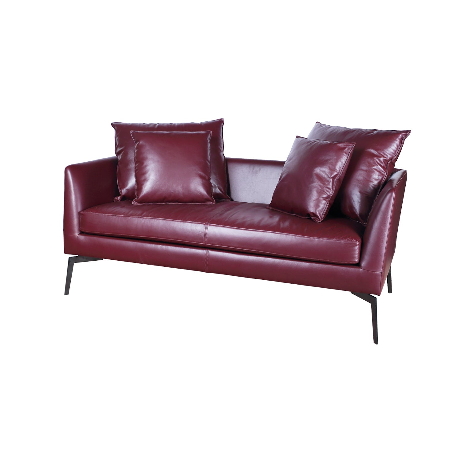 SOFA - PURE LEATHER WITH METAL ACCENTS