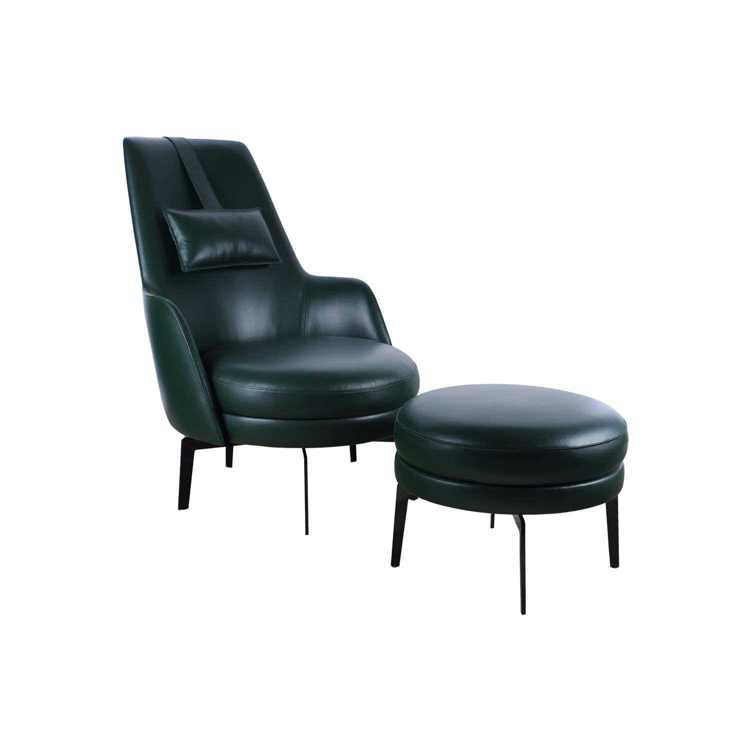ARM CHAIR WITH OTTOMAN SET OF 2