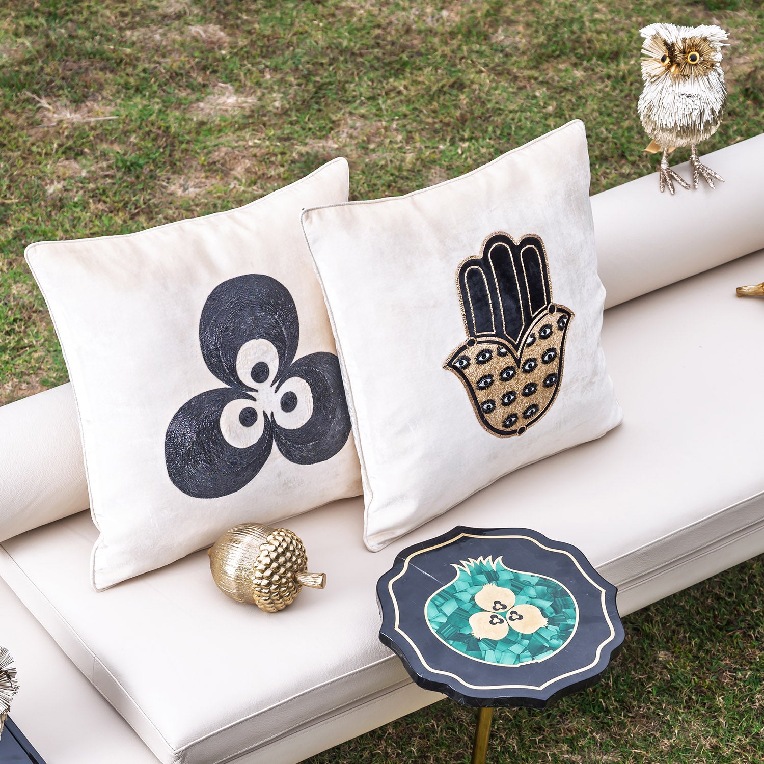 HAMZA - EMBROIDERED CUSHION- SET OF 2