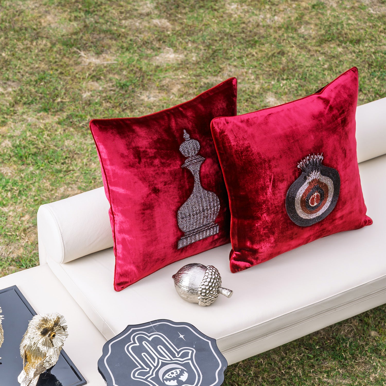 BADSHAH - EMBROIDERED CUSHION- SET OF 2