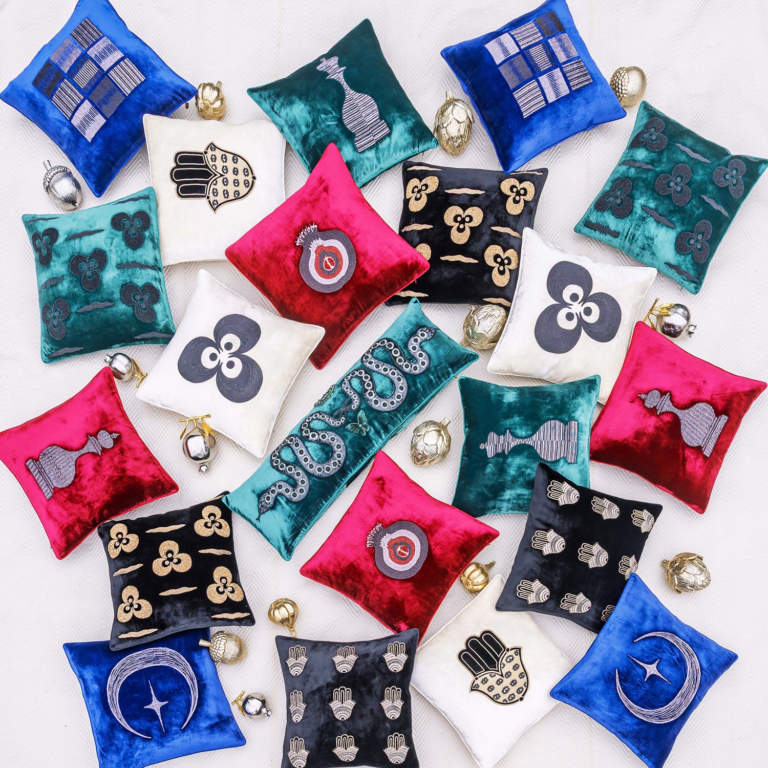 BADSHAH - EMBROIDERED CUSHION- SET OF 2