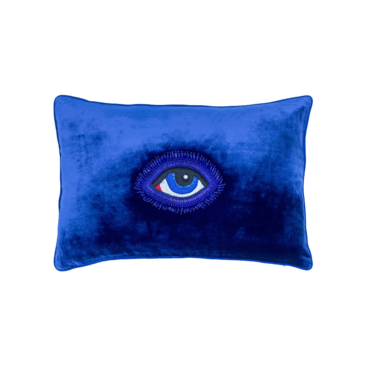 NAZAR (SAPPHIRE) - EMBROIDERED MINI LUMBAR CUSHION SET OF 2