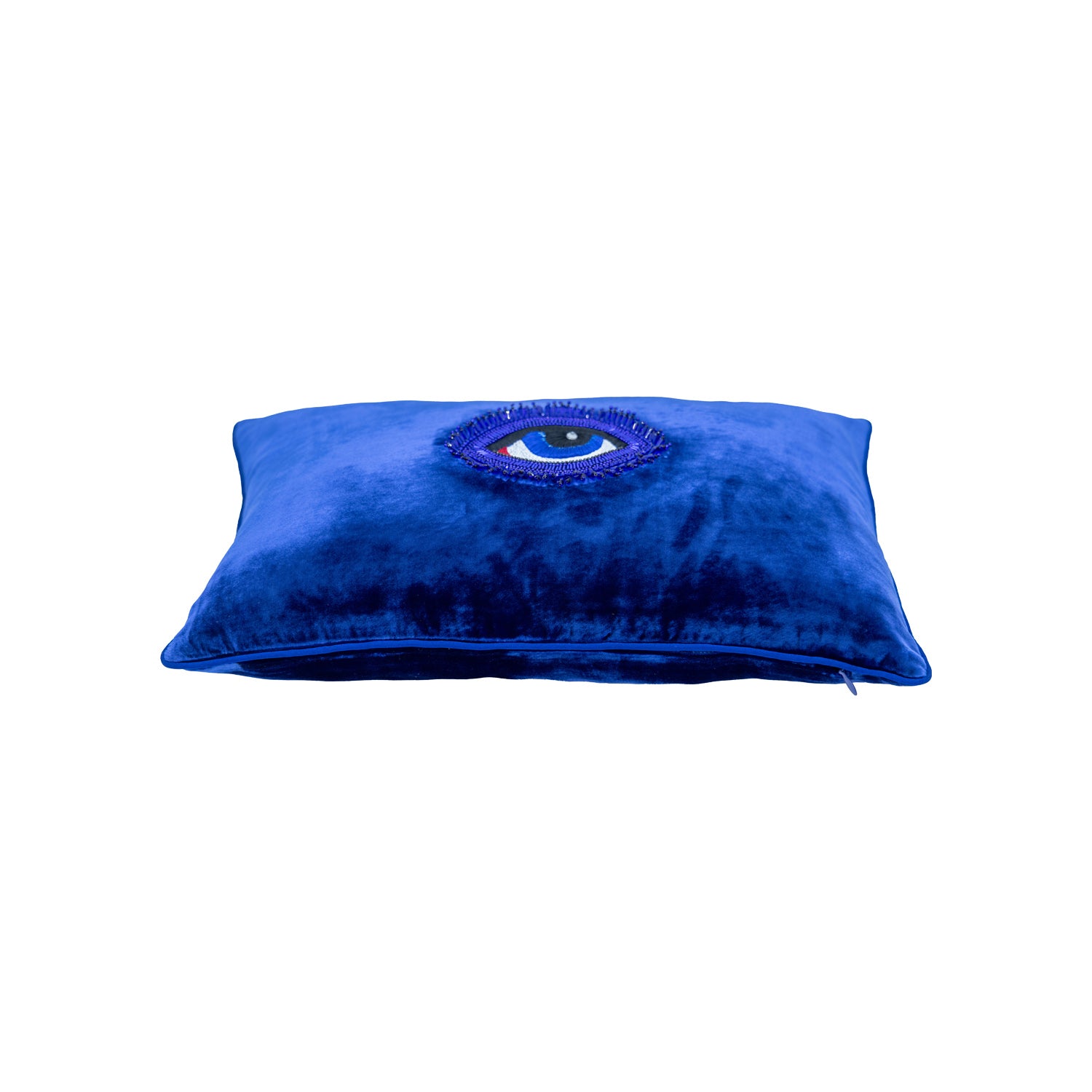 NAZAR (SAPPHIRE) - EMBROIDERED MINI LUMBAR CUSHION SET OF 2