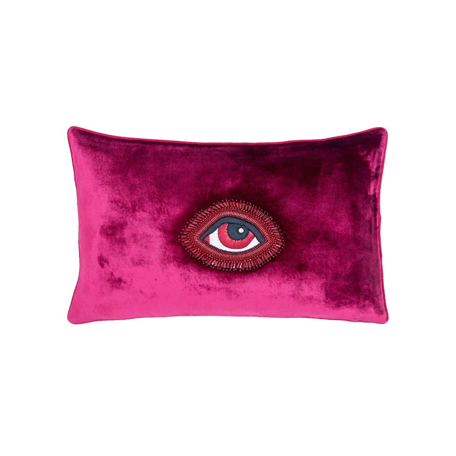 NAZAR (RUBY) - EMBROIDERED MINI LUMBAR CUSHION SET OF 2