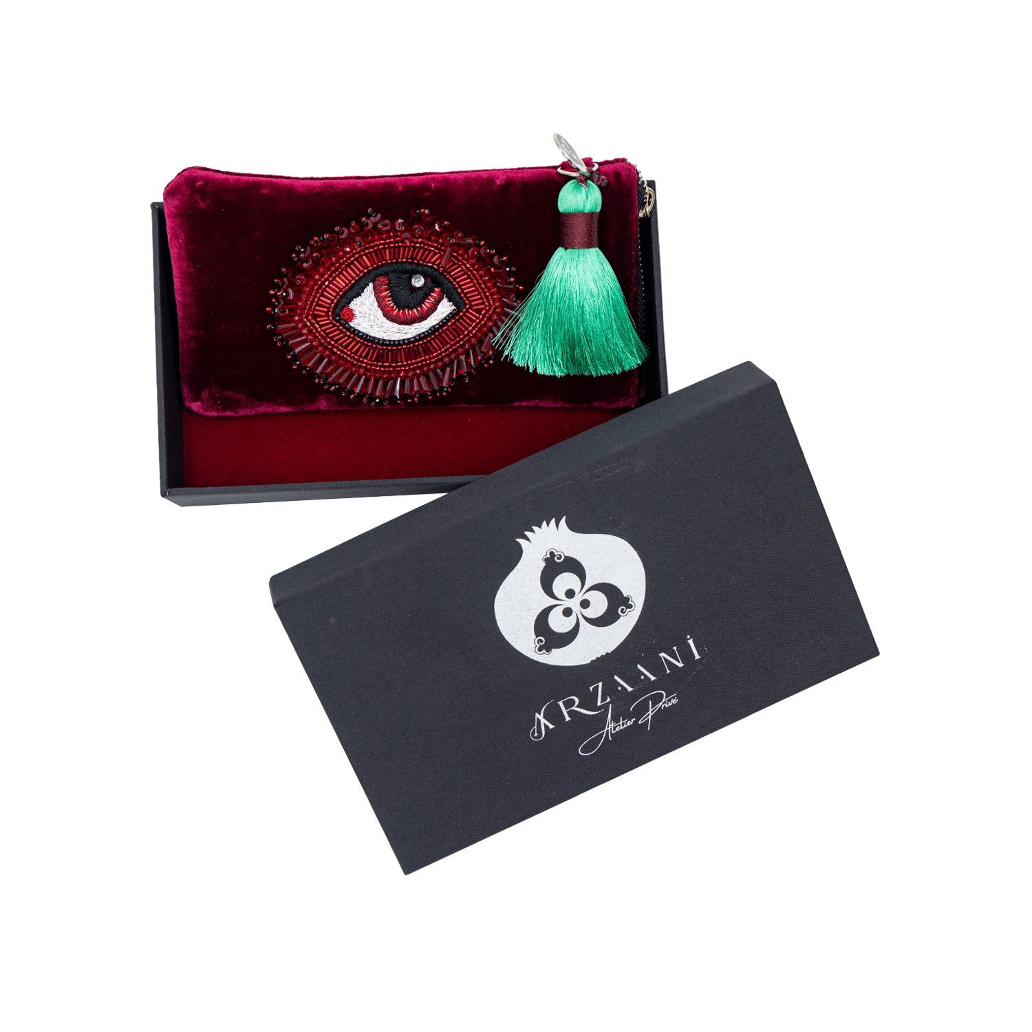 EMBROIDERED POCHETTE 02- RUBY