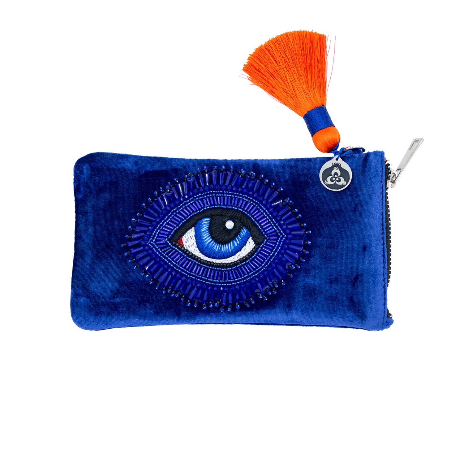 EMBROIDERED POCHETTE 02- SAPPHIRE