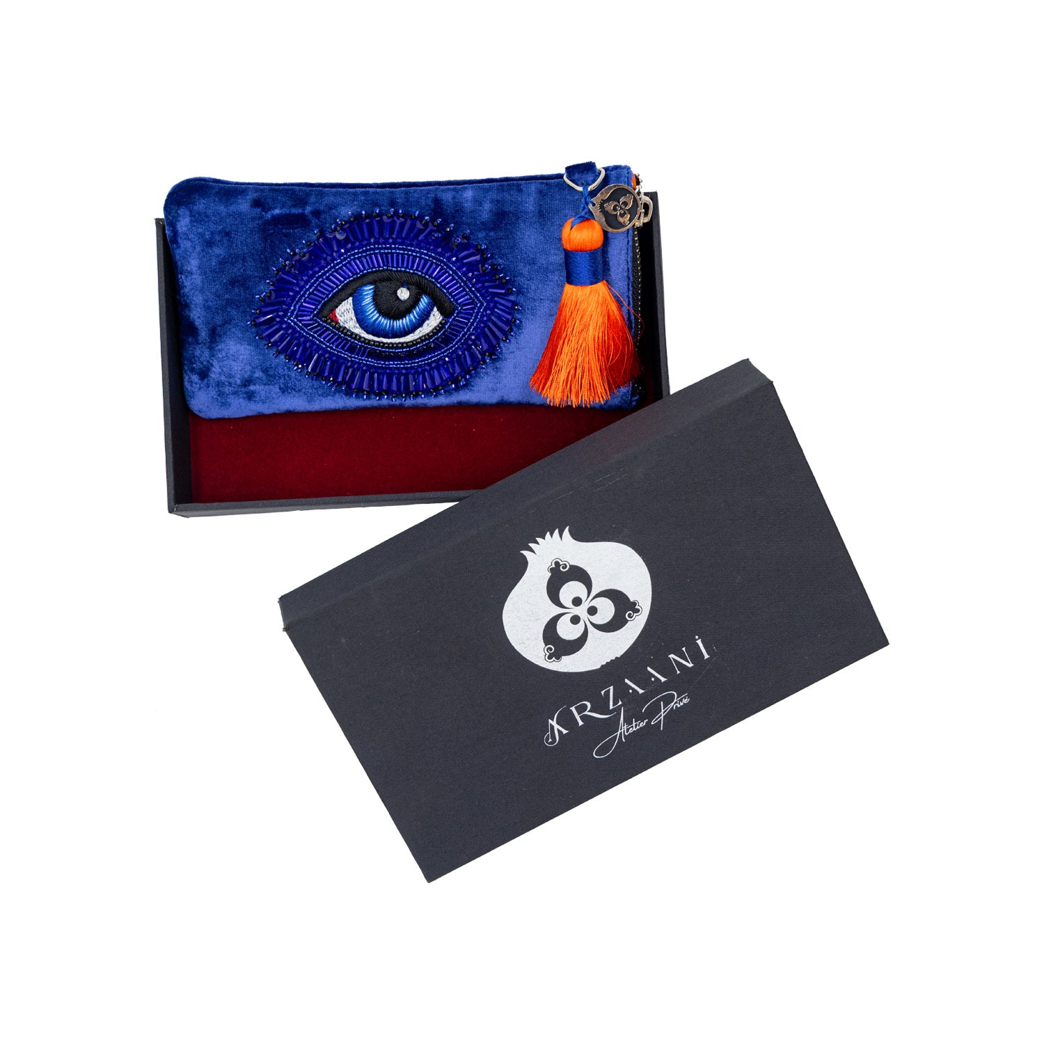 EMBROIDERED POCHETTE 02- SAPPHIRE
