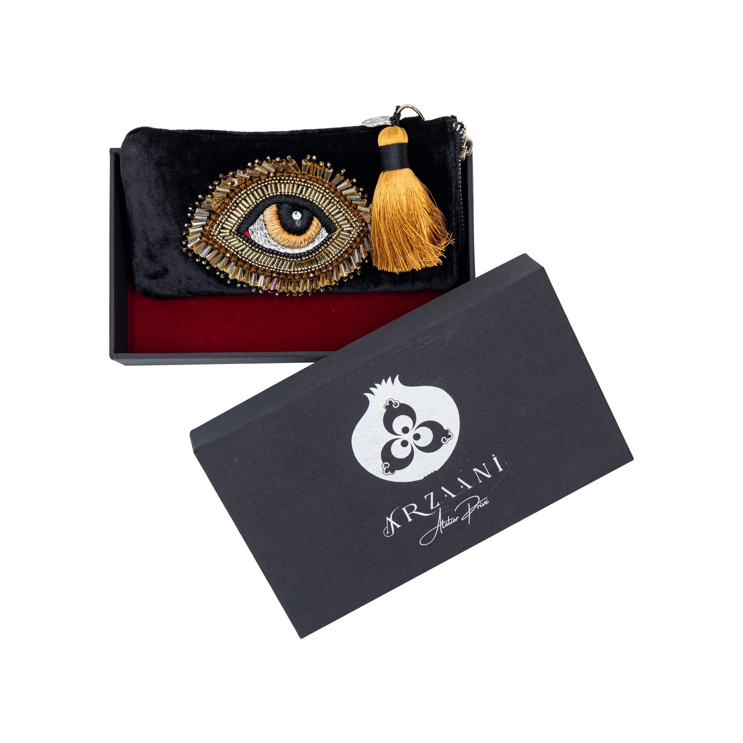 EMBROIDERED POCHETTE 02- NOIR