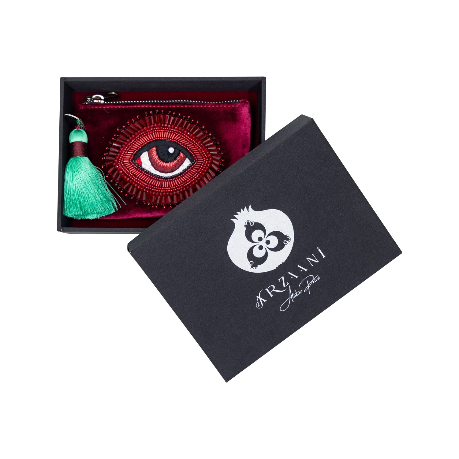 EMBROIDERED POCHETTE - RUBY