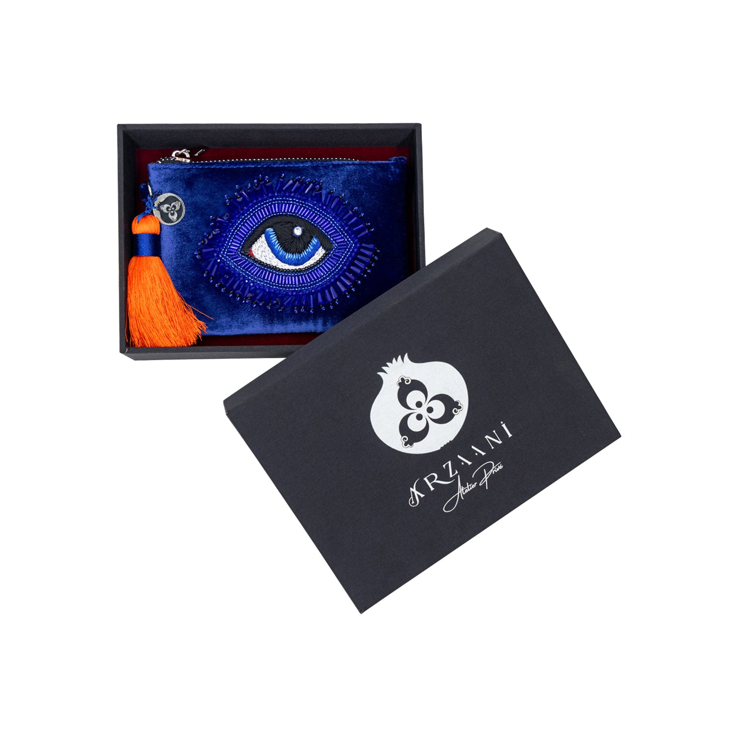 EMBROIDERED POCHETTE - SAPPHIRE