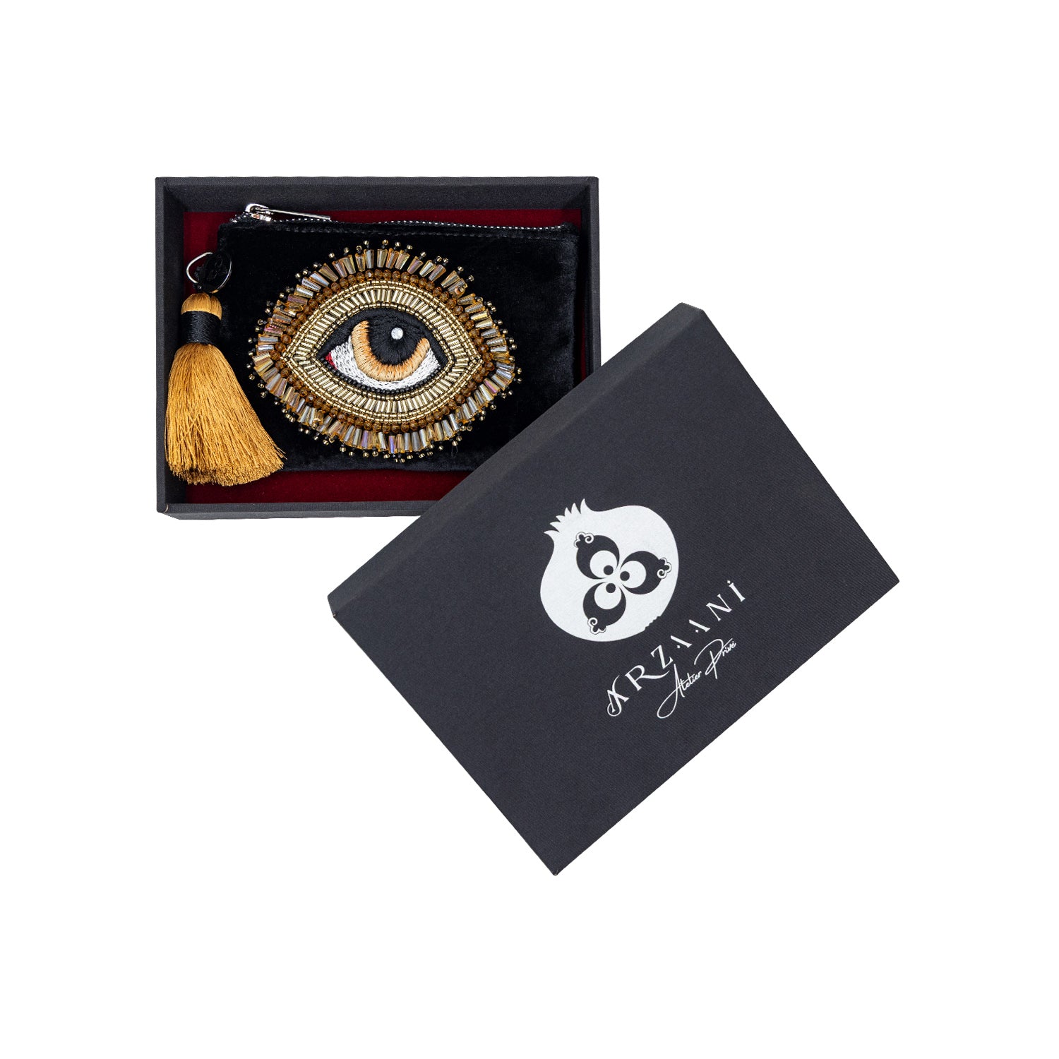 EMBROIDERED POCHETTE - NOIR