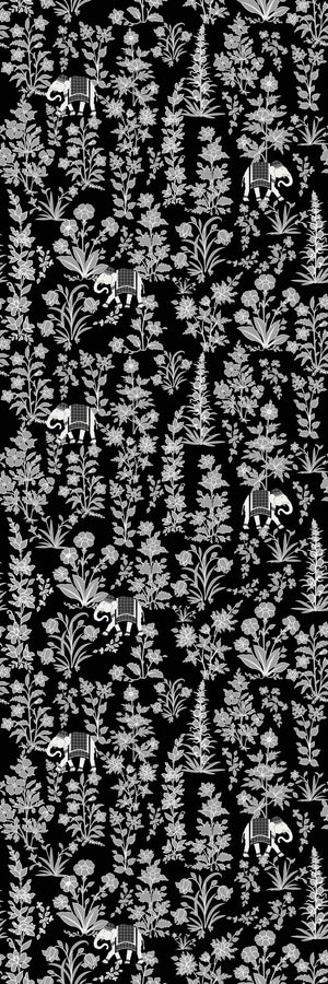 Bahaar | Lustre | Black | Wallpaper
