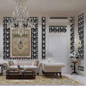Gulnaaz | Lustre | Black | Wallpaper