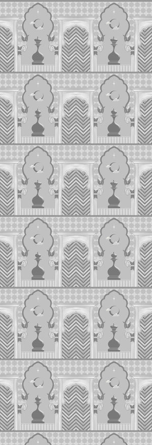Baazi | Gauze | Grey | Wallpaper