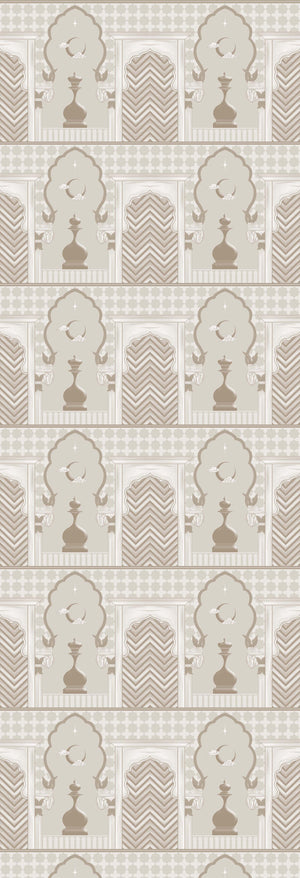 Baazi | Gauze | Sepia | Wallpaper