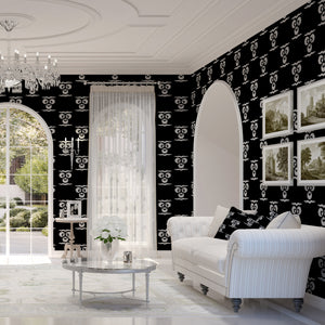 Chintamani | Lustre | Black | Wallpaper