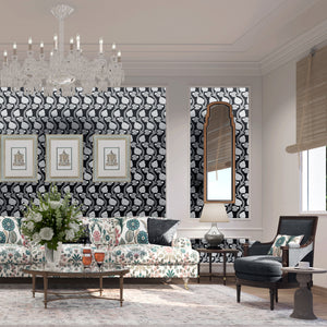 Angoori | Lustre | Black | Wallpaper