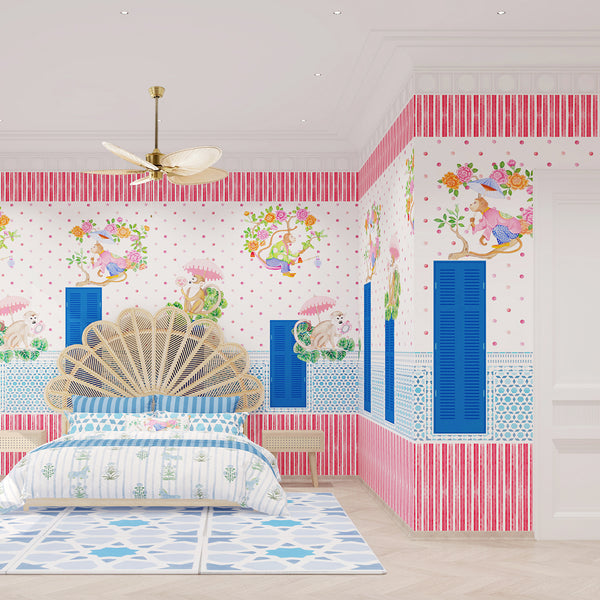 HAVELI | LAWN | BLUSH | WALLPAPER | NEW IN