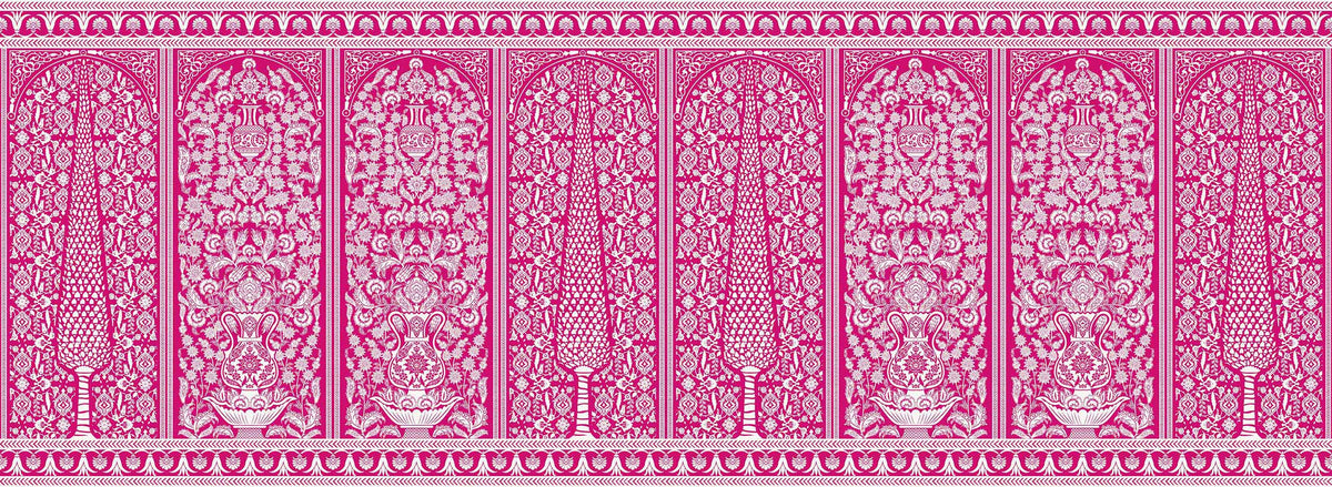 Isfahaan  | Gauze  | Fuschia | Wallpaper