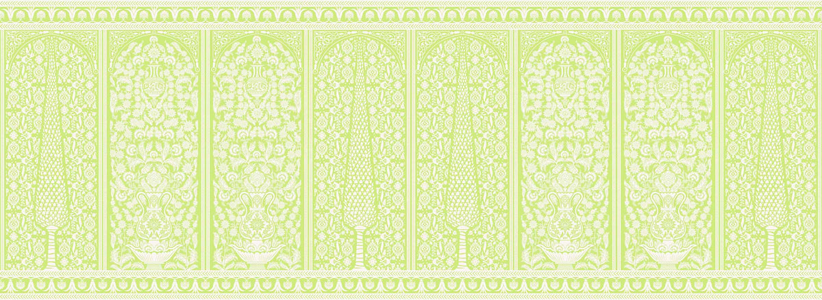 Isfahaan  | Gauze  | Lime | Wallpaper