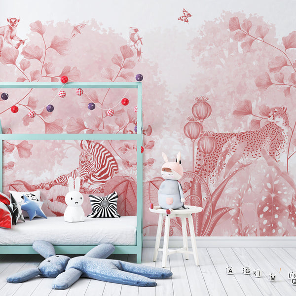 LE ZOO | LAWN | BLUSH | WALLPAPER